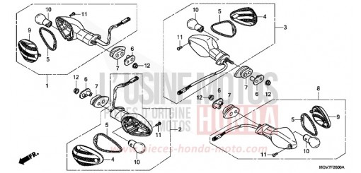 CLIGNOTANT CBR600FC de 2012